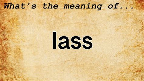 lass meaning in irish.